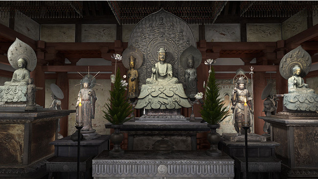 東京国立博物館と凸版印刷、法隆寺の国宝「金堂」内部を高精細VR化